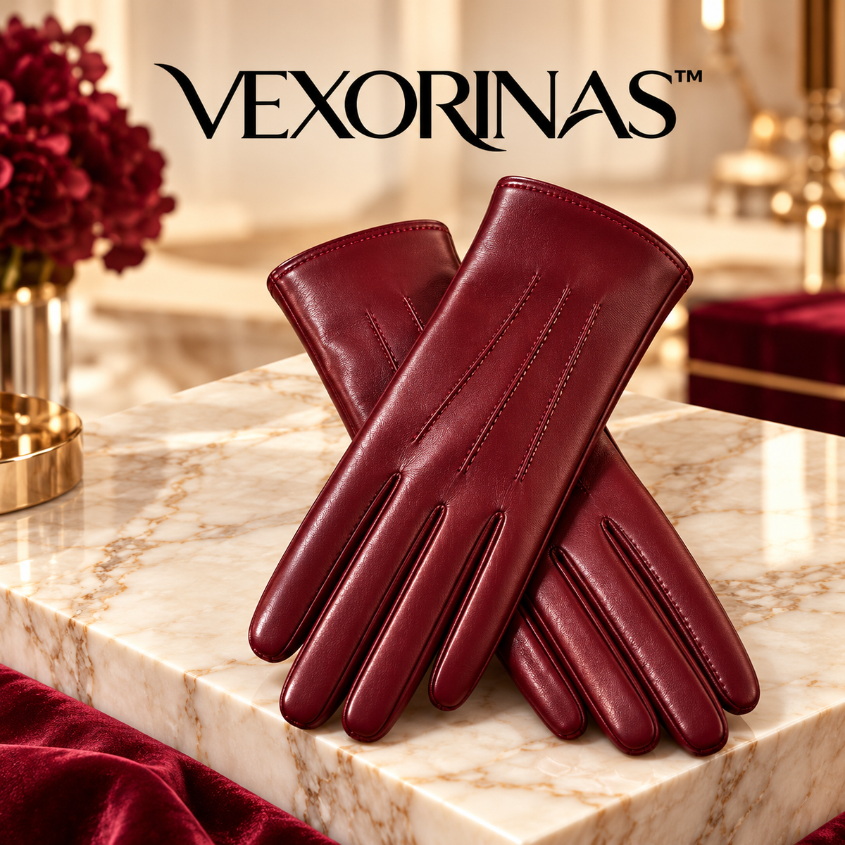 VEXORINAS™ Burgundy Muse Gloves